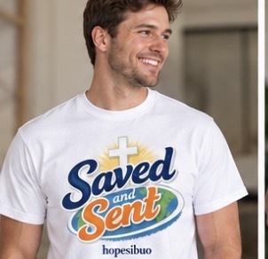 Saved and Sent Script Tee